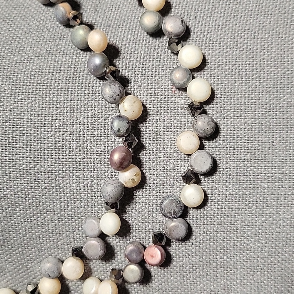 Double Stranded Colored Necklace - Picture 5 of 5